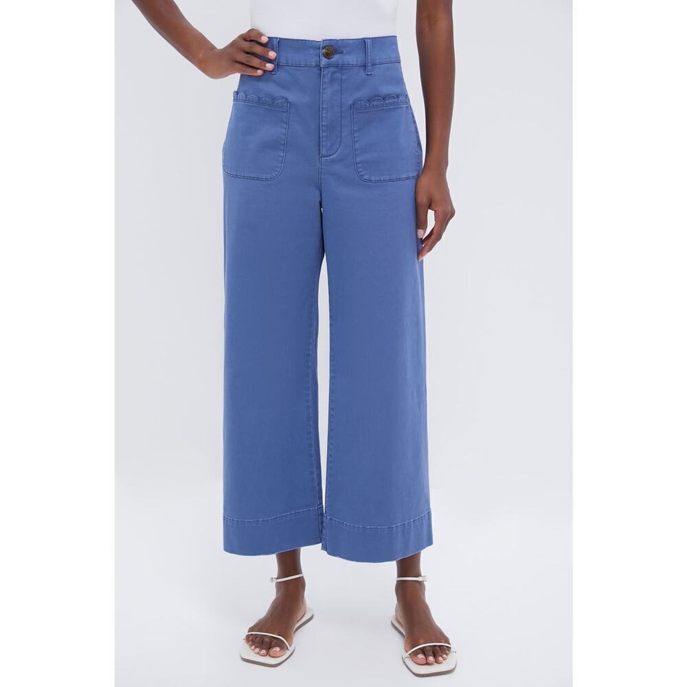 TUCKERNUCK Blue Chino Wide Leg Stretch Davis Pants Size 2 NWT